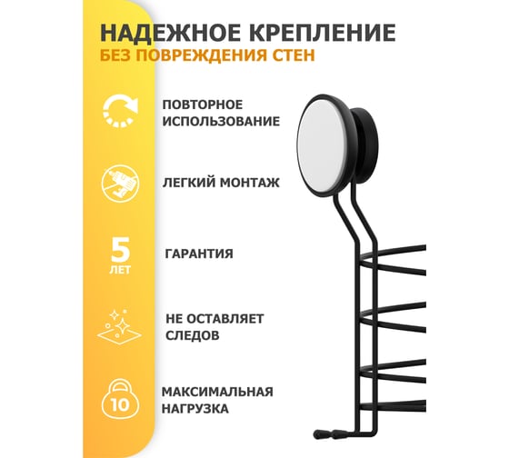 Держатель для фена Fora GRAFIT FOR-GRA043
