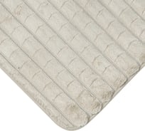 Коврик для ванной VIDAGE Лейте 50х50 см, цвет бежевый, Жаккард искусственный мех 1359027