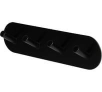 Крючок четверной VIDAGE Алис, черный, металл 1425010