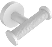 Крючок двойной для полотенец ViEir нержавеющая сталь, белый, V5502-F