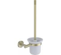 Ершик настенный ViEir стеклянный стакан, держатель из нержавеющей стали, цвет матовое золото, V5513-S