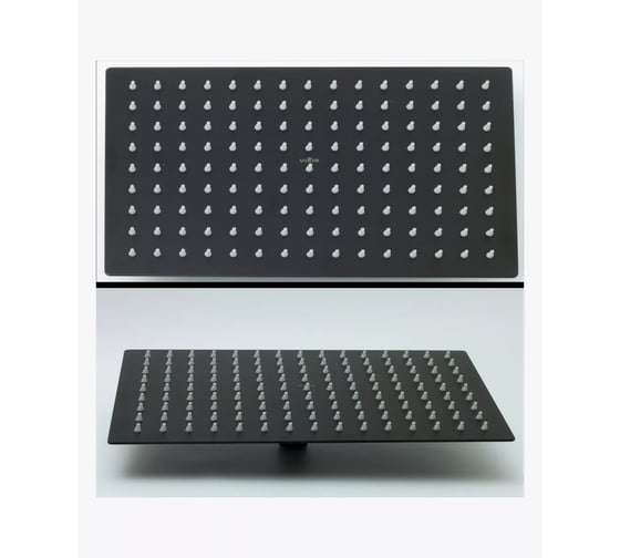 Лейка тропического душа прямоугольная ViEir 20×30 см верхний душ черная VR2014-C 1