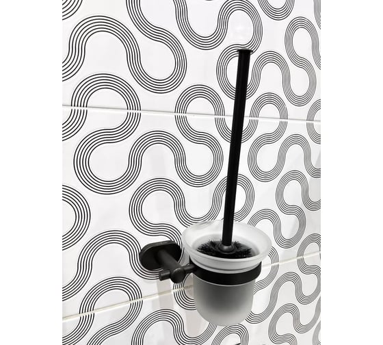 Ершик настенный стеклянный для туалета ViEir нержавеющая сталь и стекло, графит, V5113-G 1