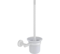 Ершик настенный ViEir стеклянный стакан, держатель из нержавеющей стали, цвет белый, V5513-F