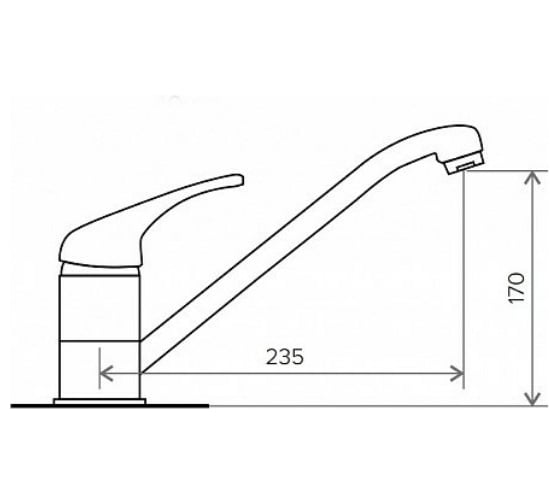 Кухонный смеситель Polygran Низкий (№307 Терракот) 349552