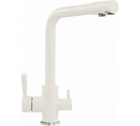 Высокий кухонный смеситель Polygran Дуо (№36 Белый Хлопок) 660717