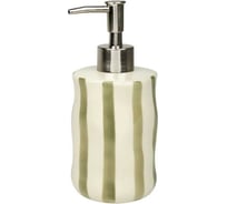 Дозатор для жидкого мыла Zenfort Ривьера, керамика, зелёная полоска 106437