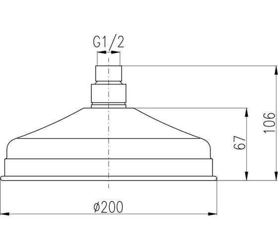 Лейка верхнего душа RavSlezak KS0020CMAT