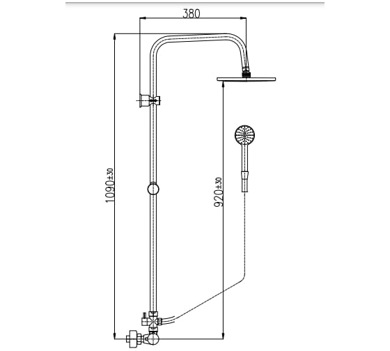 Душевая система с термостатическим смесителем RavSlezak THERMOSTATIC TRM81.5/3CMATC