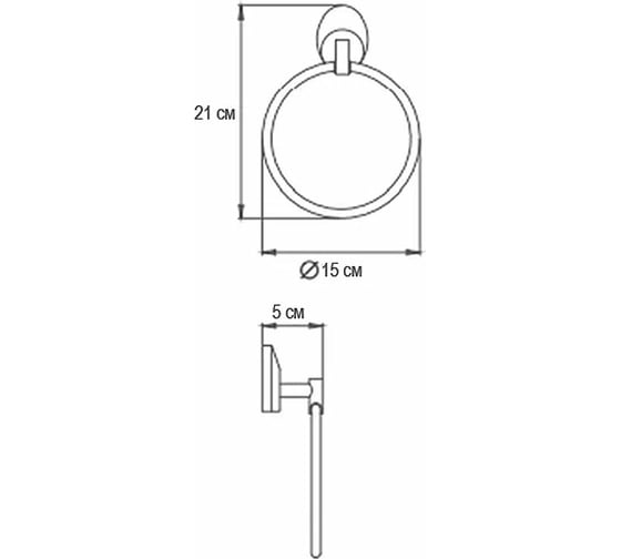 Держатель полотенца кольцо Ekko E1604