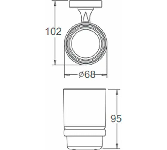 Держатель + стакан Ekko E1706