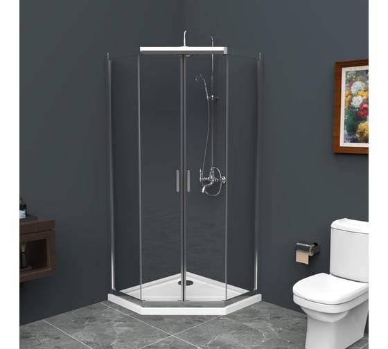 Душевой уголок BelBagno UNO-195-P-2-90-C-Cr 1