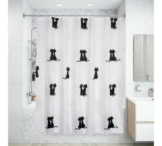 Шторка для ванной VIDAGE Due gatti 180x180 1327019 1