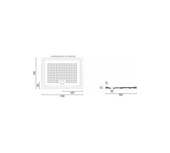 Душевой поддон GSI PIATTI DOCCIA 120x90x4.5, белый глянец 439511