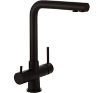 Монокомандный смеситель для кухни VERAGIO MILANO совмещенный с краном для питьевой воды, высокий излив, черный 30636