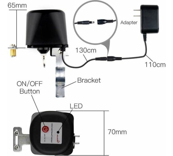Умный водяной клапан Moes WIFI Intelligent Valve модели WV-B