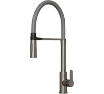 Смеситель для кухни MIXLINE 35k MLSS-0402 серый гибкий излив магнит, п/гайку САТИН 556018