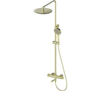Душевая стойка с термостатом Oliveeka золото матовое OL-739902-BG