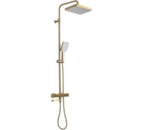 Душевая система с термостатом, поворотным изливом-переключателем, лейкой и верхним душем FRAP F24007-3