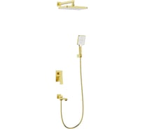 Душевая система с поворотным изливом, лейкой и верхним душем FRAP F7176-3