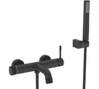 Смеситель для ванны однорычажный ViEiR черный короткий излив для ванны и душа V403531-C