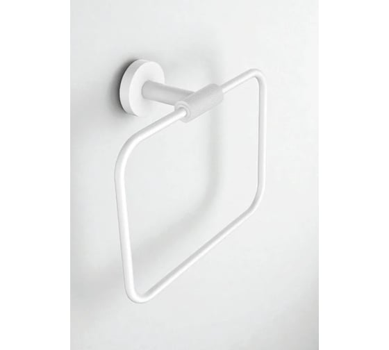 Полотенцедержатель кольцевой настенный ViEiR нержавеющая сталь, цвет белый V5511-F 1