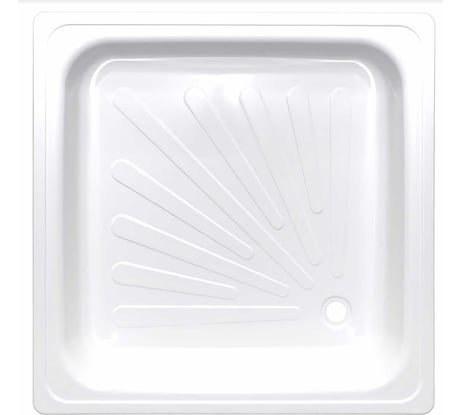 Стальной душевой поддон ANTIKA эмалированный, 80x80x15 см, слив D-52 мм 94941 APS-80101