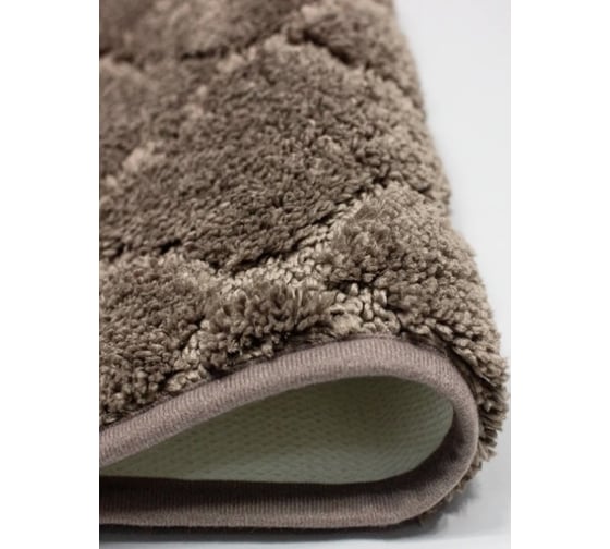 Коврик в ванну Bath Plus ЛАНА 120x70 см, микрофибра, шоколад ромб GR253R