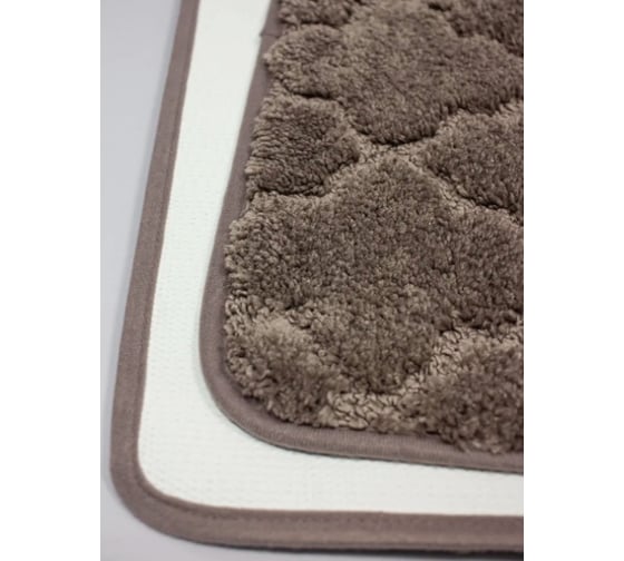 Коврик в ванну Bath Plus ЛАНА 120x70 см, микрофибра, шоколад ромб GR253R