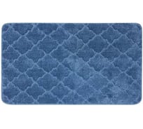 Коврик в ванну Bath Plus ЛАНА 120x70 см, микрофибра, синий ромб GR208R
