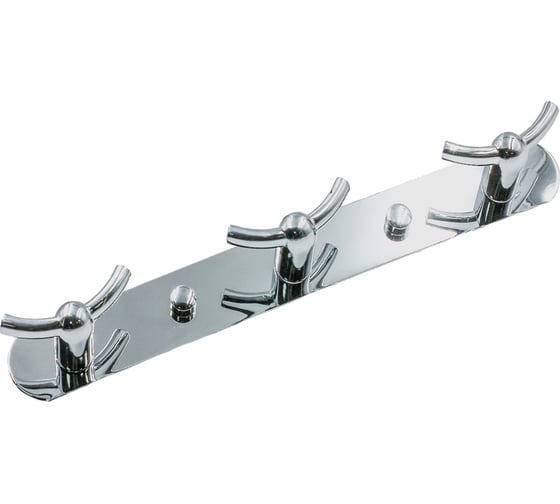 Крючки на планке Bath Plus двойные, 3 крючка 1213-К 1