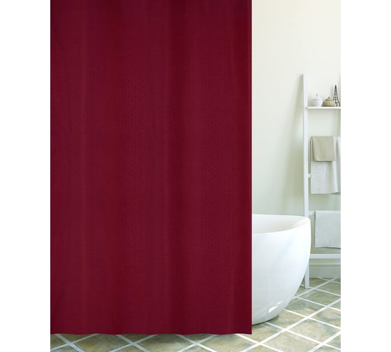 Штора для ванной Bath Plus бордовый 180x200 SK-08
