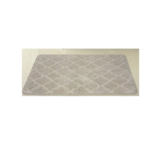 Коврик в ванну Bath Plus ЛАНА 120x70 см, микрофибра, ромб бежево-серый GR215R