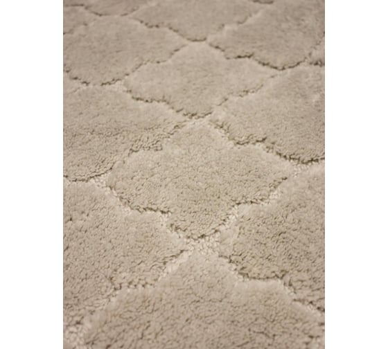 Коврик в ванну Bath Plus ЛАНА 120x70 см, микрофибра, ромб бежево-серый GR215R