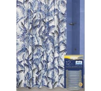 Комплект: штора для ванной и кольца Bath Plus akch21283