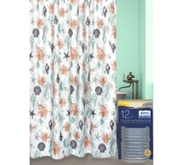 Комплект: штора для ванной и кольца Bath Plus akch17127