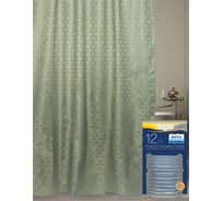 Комплект: штора для ванной и кольца Bath Plus AKJAC1501