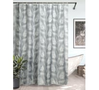 Комплект: штора для ванной и кольца Bath Plus FLOATING FEATHER, grey akch-21293