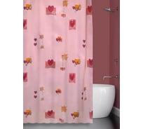 Штора для ванной Bath Plus Music розовая 180x180 21209/2-P