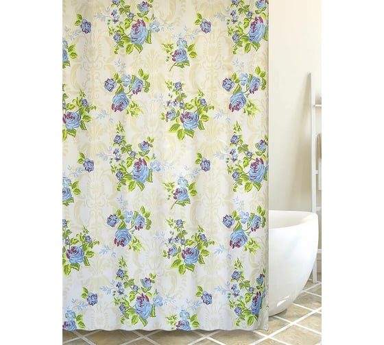 Штора для ванной Bath Plus Classic Rose голубой 180x180 21218/0-P