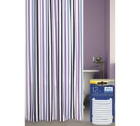 Комплект: штора для ванной и кольца Bath Plus Lines akch15016/1