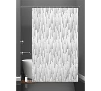 Штора для ванны Bath Plus 180x200 Mizzle Drops black+white ch-21309