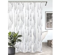 Штора для ванны Bath Plus 180x200 Mizzle II Drops black+gold ch-21310