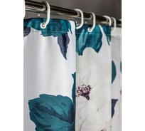 Штора для ванной и кольца комплект Bath Plus Magnolia FLORA n akch1179/2