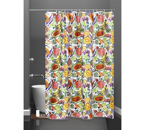 Штора для ванны Bath Plus 180x200 Tropical Fruits ch-21313