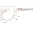 Поддон Bravat Type-R2 P210 1/4 круга 100x100x14, с сифоном и ножками P210 00263663 2