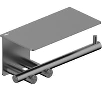 Бумагодержатель с полкой ABBER Osten 316 оружейная сталь брашированная AA1830BGG