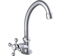 Смеситель для кухни GR моно с высоким изливом креп.гайка (без подводки) 1/10 125530-GR