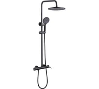 Душевая стойка ABBER Emotion с изливом, черный матовый AF8816BL
