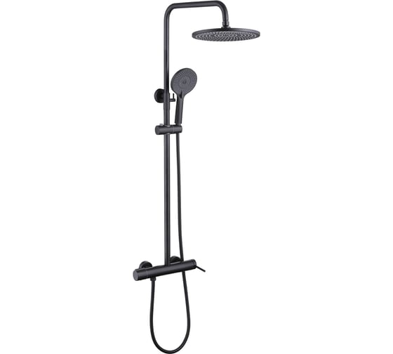 Душевая стойка ABBER Emotion с изливом, черный матовый AF8816BL 1